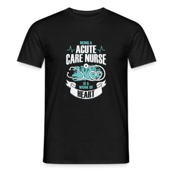 Cadeau de soins intensifs - T-shirt homme - noir - Devant - AI Model Male 178 light (178cm)