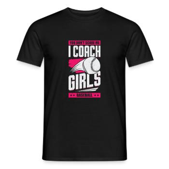 Damen Baseball Coach Baseballtrainer Geschenk - Männer T-Shirt - Schwarz - Vorne - AI Model Male 178 light (178cm)