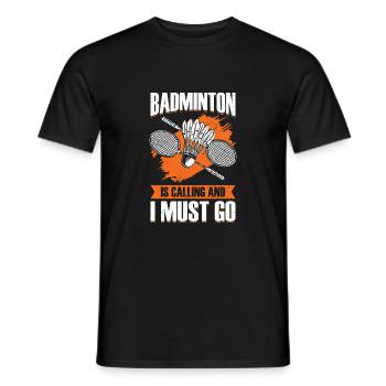 Lustiges Badminton Sport Badmintonspieler Geschenk - Männer T-Shirt - Schwarz - Vorne - AI Model Male 178 light (178cm)