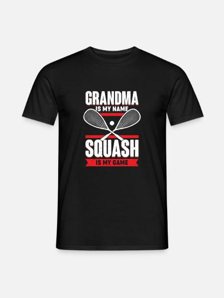 Oma ist mein Name Squash ist mein Spiel - Männer T-Shirt - Schwarz
