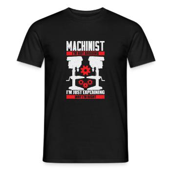 Drôle de machiniste Cadeau d’opérateur de machine - T-shirt homme - noir - Devant - AI Model Male 178 light (178cm)