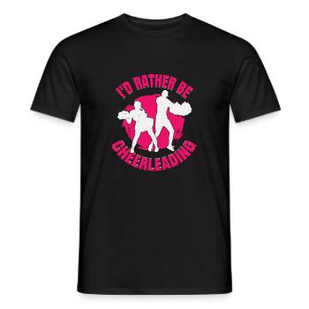Ich wäre lieber Cheerleading Cheerleader Mädchen Geschenk - Männer T-Shirt - Schwarz - Vorne - AI Model Male 178 light (178cm)