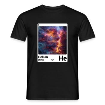 Helium - He - chemisches Element 002 - Männer T-Shirt - Schwarz - Vorne - AI Model Male 178 light (178cm)