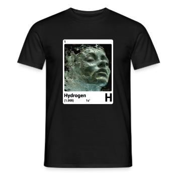 Wasserstoff - H - chemisches Element 001 - Männer T-Shirt - Schwarz - Vorne - AI Model Male 178 light (178cm)