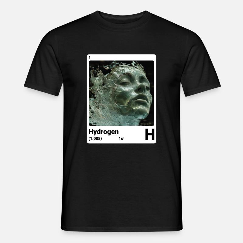 Hydrogène - H - Élément chimique 001 - T-shirt homme - noir