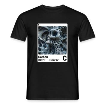 Élément du tableau périodique Carbone (C) 006 - poids - T-shirt homme - noir - Devant - AI Model Male 178 light (178cm)