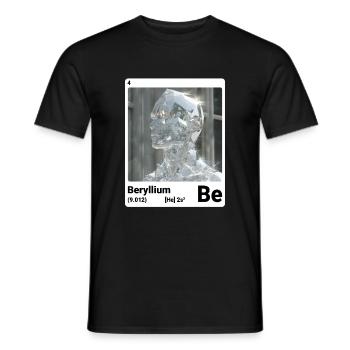 Béryllium - Be - élément chimique 004 - T-shirt homme - noir - Devant - AI Model Male 178 light (178cm)