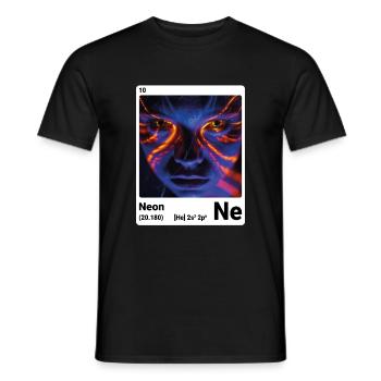 Periodensystem-Element Neon (Ne) 010 - Männer T-Shirt - Schwarz - Vorne - AI Model Male 178 light (178cm)