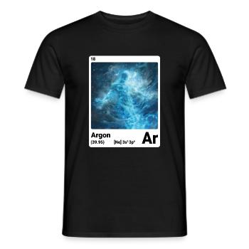 Argon Ar Chemical Element Periodic Table 018 - Men's T-Shirt - black - Front - AI Model Male 178 light (178cm)
