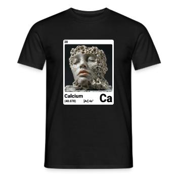 Calcium Ca chemisches Element Periodensystem 020 - Männer T-Shirt - Schwarz - Vorne - AI Model Male 178 light (178cm)