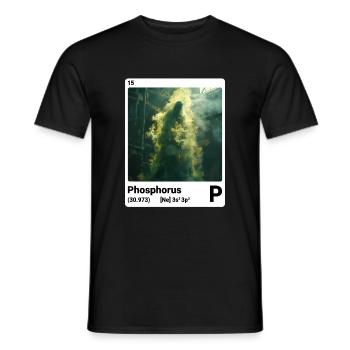 Periodensystemelement Phosphor (P) 015 - Männer T-Shirt - Schwarz - Vorne - AI Model Male 178 light (178cm)