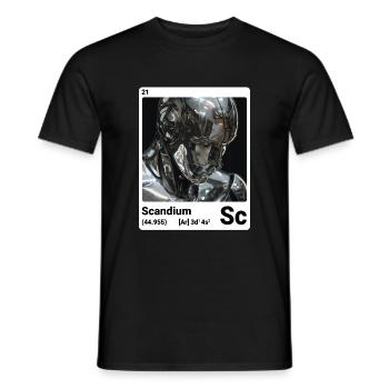 AI am Scandium (at) - Männer T-Shirt - Schwarz - Vorne - AI Model Male 178 light (178cm)