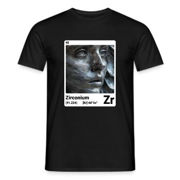 AI am Zirconium (wt) - T-shirt homme - noir - Devant - AI Model Male 178 light (178cm)