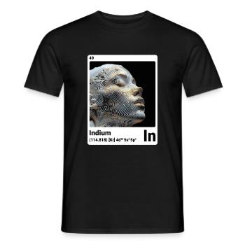 AI am Indium (wt) - T-shirt homme - noir - Devant - AI Model Male 178 light (178cm)