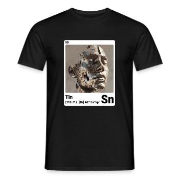 AI am Zinn (wt) - Männer T-Shirt - Schwarz - Vorne - AI Model Male 178 light (178cm)