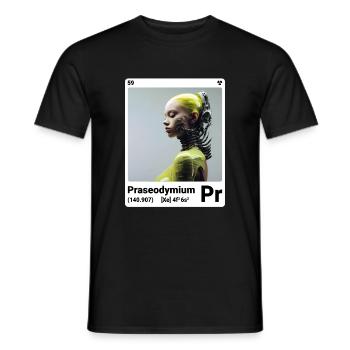 AI am Praseodym (wt) - Männer T-Shirt - Schwarz - Vorne - AI Model Male 178 light (178cm)
