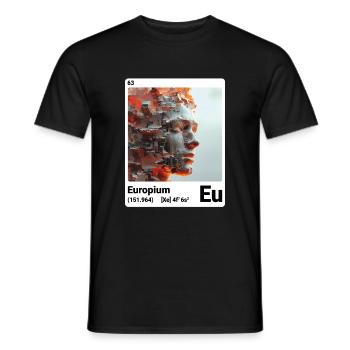 AI am Europium (at) - Männer T-Shirt - Schwarz - Vorne - AI Model Male 178 light (178cm)