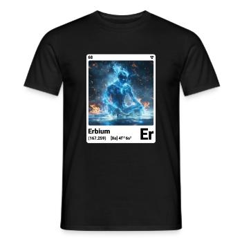 AI am Erbium (wt) - Männer T-Shirt - Schwarz - Vorne - AI Model Male 178 light (178cm)