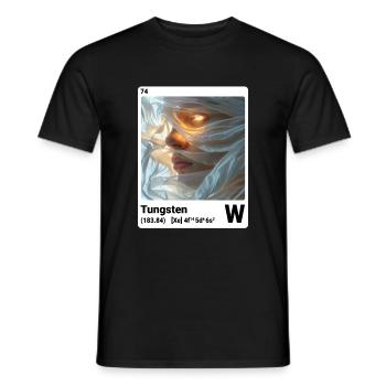 Élément de style AI am Tungsten (wt) mode périodique - T-shirt homme - noir - Devant - AI Model Male 178 light (178cm)