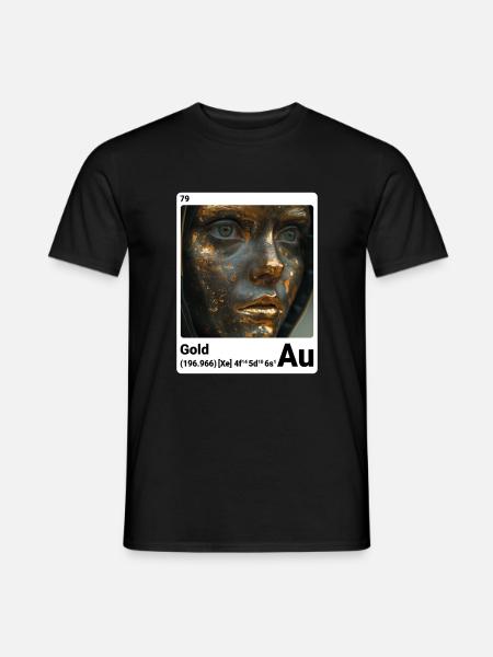 AI am Gold (wt) style element periodic fashion - Men's T-Shirt - black