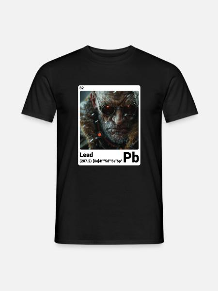 AI am Lead (wt) fashion periodictable nerdy style - Men's T-Shirt - black