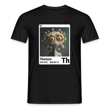 AI am thorium (at) fashion periodictable nerdstyle - Männer T-Shirt - Schwarz - Vorne - AI Model Male 178 light (178cm)