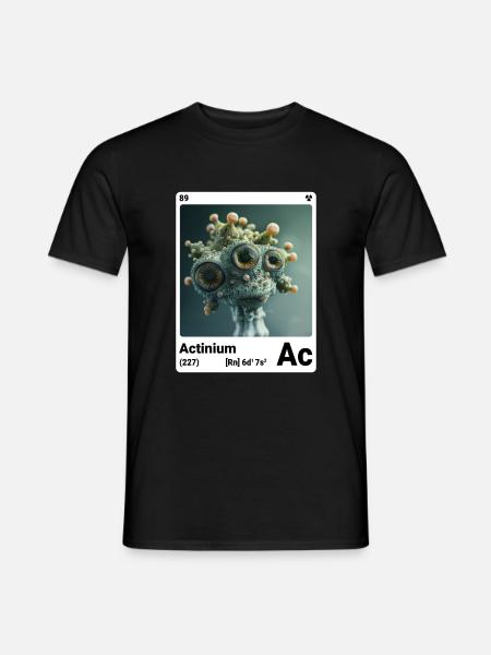 Actinium - Ac - Chemical Element 089 - Men's T-Shirt - black
