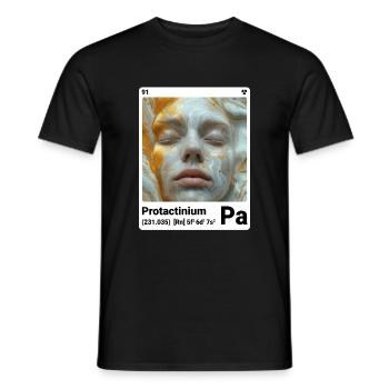 Protactinum - Pa - Élément chimique 091 - T-shirt homme - noir - Devant - AI Model Male 178 light (178cm)