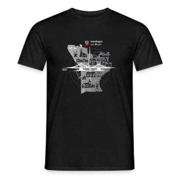 Uerdingen am Rhein 360 ° - Men's T-Shirt - black - Front - AI Model Male 178 light (178cm)