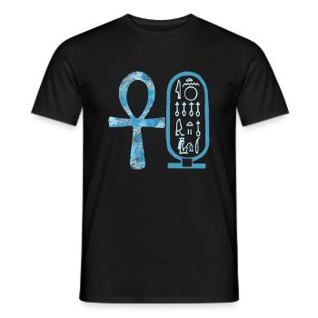 anch und kartusche nofretete e 78 - Männer T-Shirt - Schwarz - Vorne - AI Model Male 178 light (178cm)