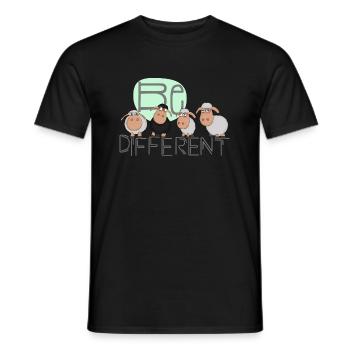Be different: Special sheep - funny sheep - Men's T-Shirt - black - Front - AI Model Male 178 light (178cm)