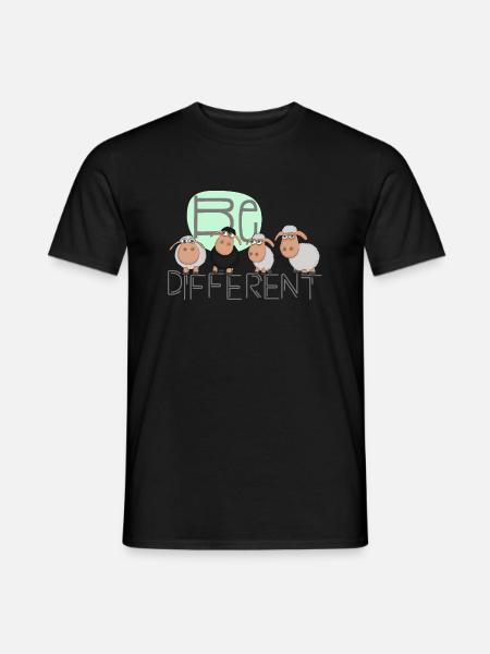 Be different: Besondere Schafe - lustiges Schaf - Männer T-Shirt - Schwarz