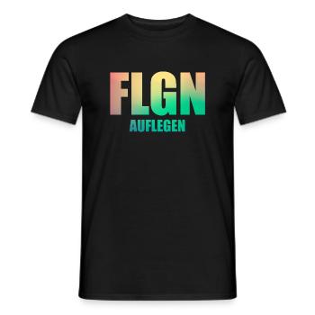 FLGN Coloré raccrocher DJ - T-shirt homme - noir - Devant - AI Model Male 178 light (178cm)