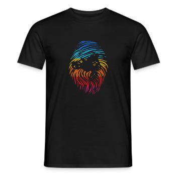 Motocross humor motorcycle funny fingerprint - Men's T-Shirt - black - Front - AI Model Male 178 light (178cm)