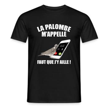 Chasseur de Palombe humour chasse - T-shirt homme - noir - Devant - AI Model Male 178 light (178cm)