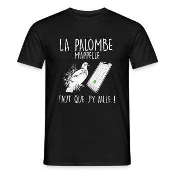 Chasse à la palombière humour chasseur - T-shirt homme - noir - Devant - AI Model Male 178 light (178cm)