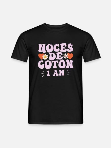 Noces de Coton - T-shirt homme - noir