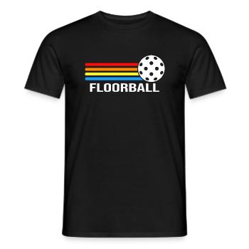 Floorball Unihockey FLOORBALLspieler - Männer T-Shirt - Schwarz - Vorne - AI Model Male 178 light (178cm)