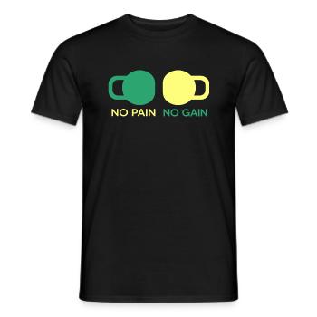 calisthenics gym "pain-gain" muscle fit - Männer T-Shirt - Schwarz - Vorne - AI Model Male 178 light (178cm)
