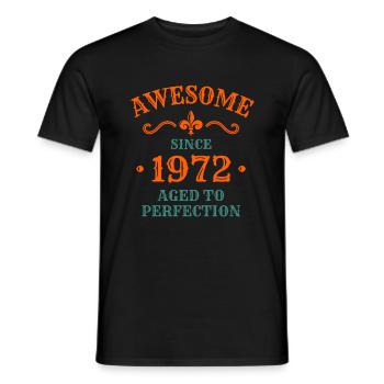 Birthday 1972 - Men's T-Shirt - black - Front - AI Model Male 178 light (178cm)