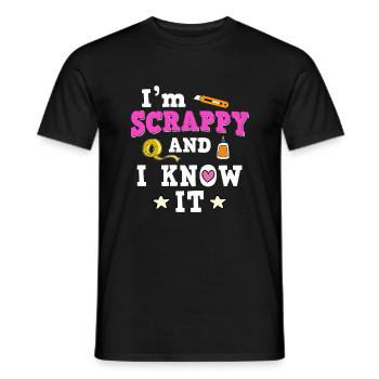 Je suis Scrappy et je le sais - T-shirt homme - noir - Devant - AI Model Male 178 light (178cm)