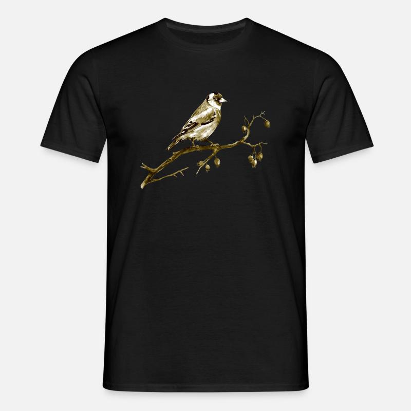 Vogel - Männer T-Shirt - Schwarz
