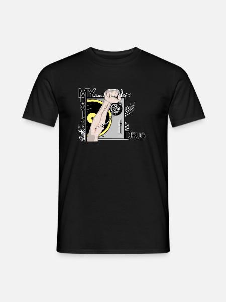 Music My Drug - Men's T-Shirt - black