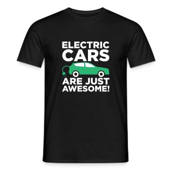 Electric cars advantages over combustion engines Diesel - Men's T-Shirt - black - Front - AI Model Male 178 light (178cm)