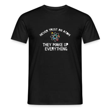 Atom - Men's T-Shirt - black - Front - AI Model Male 178 light (178cm)