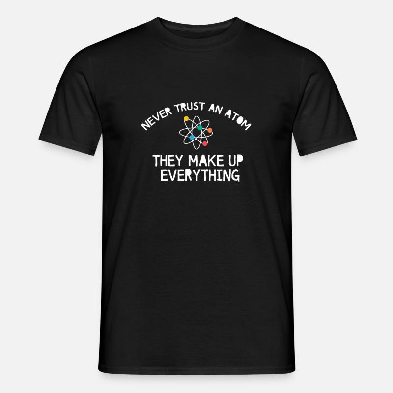 Atom - Männer T-Shirt - Schwarz