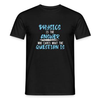 Physics - Men's T-Shirt - black - Front - AI Model Male 178 light (178cm)