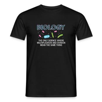 Biologie - Männer T-Shirt - Schwarz - Vorne - AI Model Male 178 light (178cm)