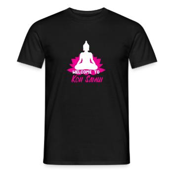 Thailand Koh Samui Buddha Yoga - Men's T-Shirt - black - Front - AI Model Male 178 light (178cm)