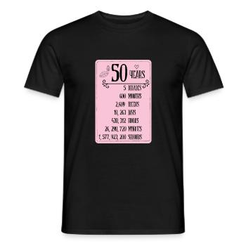 50. Geburtstagsparty 50 Jahre alt Lustig Geschenk - Männer T-Shirt - Schwarz - Vorne - AI Model Male 178 light (178cm)